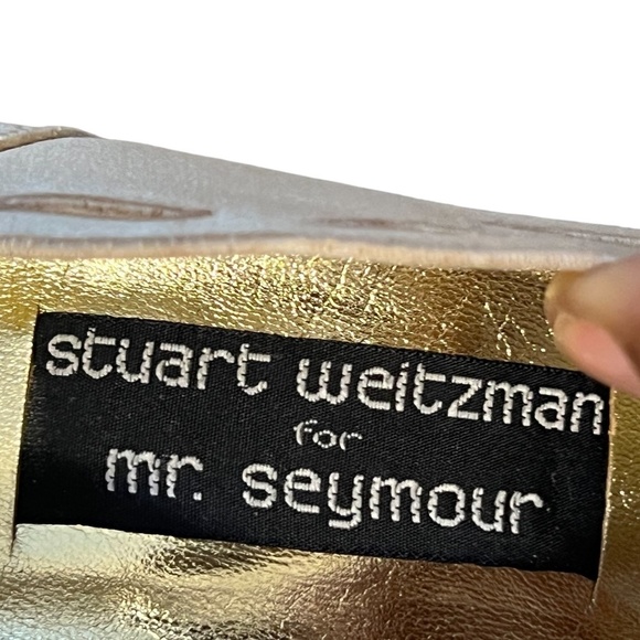 Vintage Stuart Weitzman for Mr. Seymour cream Satin Pump Size 7.5 M, Almond Toe - Picture 10 of 11